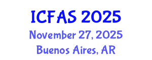 International Conference on Fisheries and Aquatic Sciences (ICFAS) November 27, 2025 - Buenos Aires, Argentina