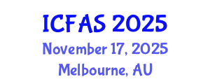 International Conference on Fisheries and Aquatic Sciences (ICFAS) November 17, 2025 - Melbourne, Australia