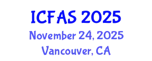 International Conference on Fisheries and Aquatic Sciences (ICFAS) November 24, 2025 - Vancouver, Canada
