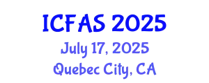 International Conference on Fisheries and Aquatic Sciences (ICFAS) July 17, 2025 - Quebec City, Canada