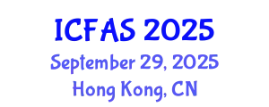 International Conference on Fisheries and Aquatic Sciences (ICFAS) September 29, 2025 - Hong Kong, China