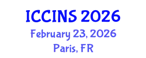 International Conference on Communications, Information and Network Security (ICCINS) February 23, 2026 - Paris, France