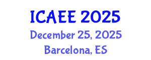 International Conference on Agricultural and Environmental Engineering (ICAEE) December 25, 2025 - Barcelona, Spain