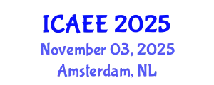 International Conference on Agricultural and Environmental Engineering (ICAEE) November 03, 2025 - Amsterdam, Netherlands