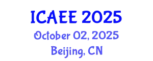 International Conference on Agricultural and Environmental Engineering (ICAEE) October 02, 2025 - Beijing, China