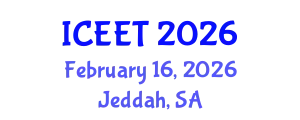 International Conference on Civil, Environmental Engineering and Technology (ICEET) February 16, 2026 - Jeddah, Saudi Arabia