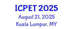 International Conference on Power Engineering and Technology (ICPET) August 21, 2025 - Kuala Lumpur, Malaysia