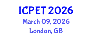 International Conference on Power Engineering and Technology (ICPET) March 09, 2026 - London, United Kingdom