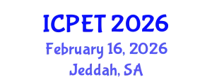 International Conference on Power Engineering and Technology (ICPET) February 16, 2026 - Jeddah, Saudi Arabia
