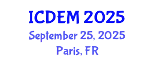 International Conference on Disaster and Emergency Management (ICDEM) September 25, 2025 - Paris, France