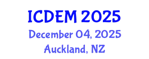 International Conference on Disaster and Emergency Management (ICDEM) December 04, 2025 - Auckland, New Zealand