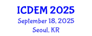 International Conference on Disaster and Emergency Management (ICDEM) September 18, 2025 - Seoul, Republic of Korea