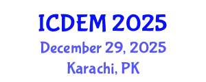 International Conference on Disaster and Emergency Management (ICDEM) December 29, 2025 - Karachi, Pakistan