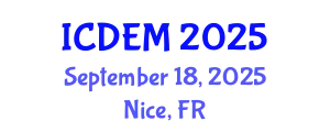 International Conference on Disaster and Emergency Management (ICDEM) September 18, 2025 - Nice, France