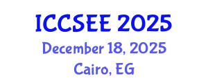 International Conference on Civil, Structural and Earthquake Engineering (ICCSEE) December 18, 2025 - Cairo, Egypt