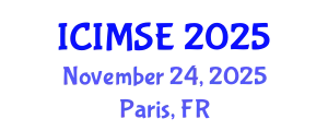 International Conference on Industrial and Manufacturing Systems Engineering (ICIMSE) November 24, 2025 - Paris, France