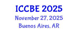 International Conference on Chemical and Biochemical Engineering (ICCBE) November 27, 2025 - Buenos Aires, Argentina