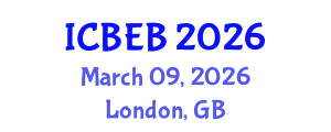 International Conference on Biochemical Engineering and Bioengineering (ICBEB) March 09, 2026 - London, United Kingdom