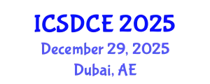 International Conference on Sustainable Design and Construction Engineering (ICSDCE) December 29, 2025 - Dubai, United Arab Emirates