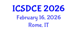 International Conference on Sustainable Design and Construction Engineering (ICSDCE) February 16, 2026 - Rome, Italy