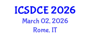 International Conference on Sustainable Design and Construction Engineering (ICSDCE) March 02, 2026 - Rome, Italy