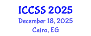 International Conference on Computational and Statistical Sciences (ICCSS) December 18, 2025 - Cairo, Egypt