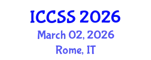 International Conference on Computational and Statistical Sciences (ICCSS) March 02, 2026 - Rome, Italy