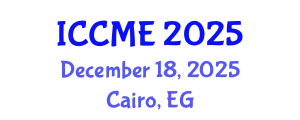 International Conference on Chemical and Molecular Engineering (ICCME) December 18, 2025 - Cairo, Egypt