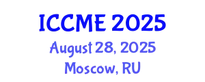 International Conference on Chemical and Molecular Engineering (ICCME) August 28, 2025 - Moscow, Russia
