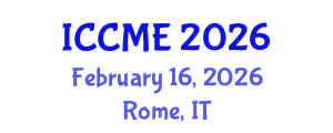 International Conference on Chemical and Molecular Engineering (ICCME) February 16, 2026 - Rome, Italy
