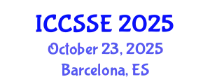 International Conference on Control Science and Systems Engineering (ICCSSE) October 23, 2025 - Barcelona, Spain