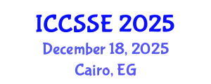 International Conference on Control Science and Systems Engineering (ICCSSE) December 18, 2025 - Cairo, Egypt