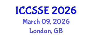 International Conference on Control Science and Systems Engineering (ICCSSE) March 09, 2026 - London, United Kingdom