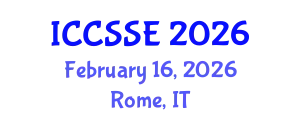 International Conference on Control Science and Systems Engineering (ICCSSE) February 16, 2026 - Rome, Italy