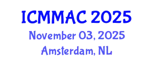 International Conference on Mathematical Modeling, Analysis and Computation (ICMMAC) November 03, 2025 - Amsterdam, Netherlands