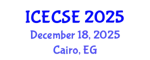 International Conference on Electrical, Computer and Systems Engineering (ICECSE) December 18, 2025 - Cairo, Egypt