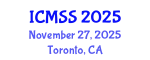 International Conference on Mathematical and Statistical Sciences (ICMSS) November 27, 2025 - Toronto, Canada