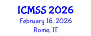 International Conference on Mathematical and Statistical Sciences (ICMSS) February 16, 2026 - Rome, Italy