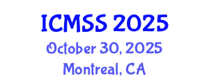 International Conference on Mathematical and Statistical Sciences (ICMSS) October 30, 2025 - Montreal, Canada