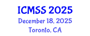 International Conference on Mathematical and Statistical Sciences (ICMSS) December 18, 2025 - Toronto, Canada