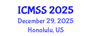 International Conference on Mathematical and Statistical Sciences (ICMSS) December 29, 2025 - Honolulu, United States