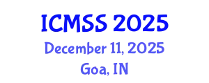 International Conference on Mathematical and Statistical Sciences (ICMSS) December 11, 2025 - Goa, India