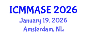 International Conference on Mathematical Methods and Applications in Science and Engineering (ICMMASE) January 19, 2026 - Amsterdam, Netherlands