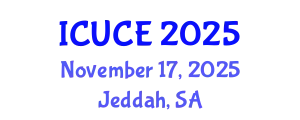 International Conference on Urban and Civil Engineering (ICUCE) November 17, 2025 - Jeddah, Saudi Arabia