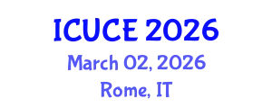 International Conference on Urban and Civil Engineering (ICUCE) March 02, 2026 - Rome, Italy