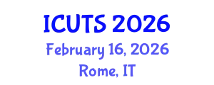 International Conference on Urban Transformations and Sustainability (ICUTS) February 16, 2026 - Rome, Italy