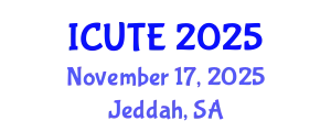 International Conference on Urban Transport and Environment (ICUTE) November 17, 2025 - Jeddah, Saudi Arabia
