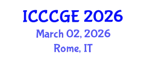 International Conference on Civil, Construction and Geological Engineering (ICCCGE) March 02, 2026 - Rome, Italy