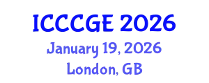 International Conference on Civil, Construction and Geological Engineering (ICCCGE) January 19, 2026 - London, United Kingdom