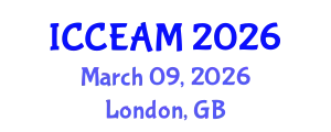 International Conference on Civil Engineering and Applied Mechanics (ICCEAM) March 09, 2026 - London, United Kingdom